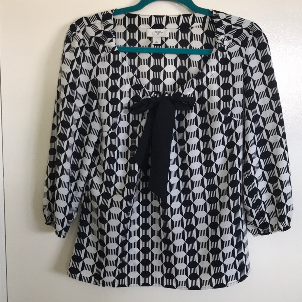 Black and White Loft Blouse
